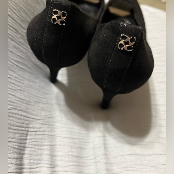 Coach Women's Selma Platform Suede High Heel Open Toe Black High SZ 11B - Picture 6 of 11